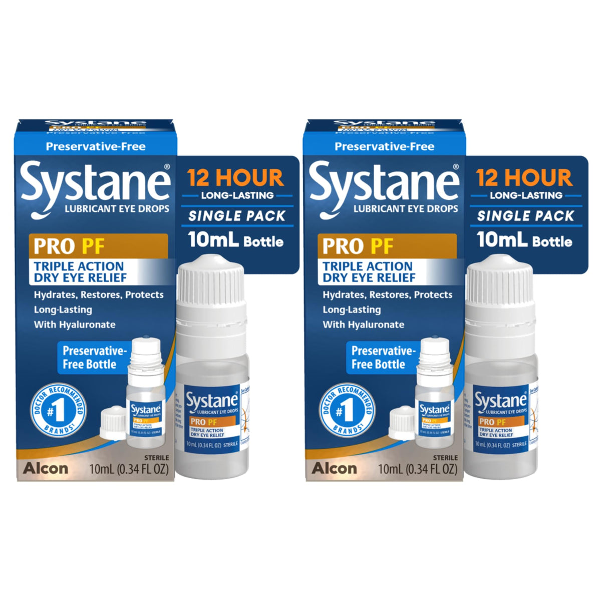 Systane PRO PF Lubricating Eye Drops for Dry Eyes, 0.34 Fl Oz