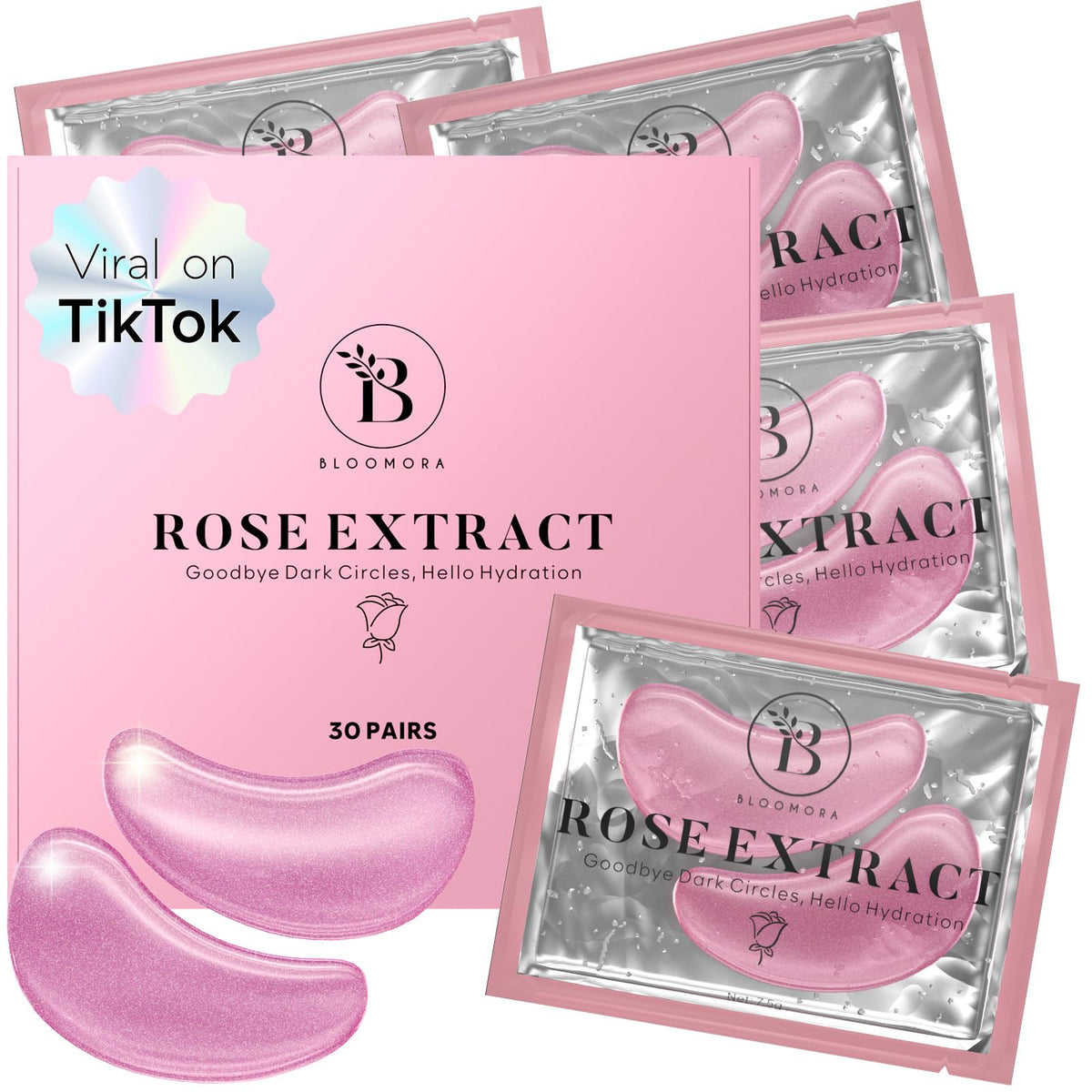BLOOMORA Variety Under Eye Patches (30 Pairs) - For Dark Circles & Puffiness - Eye Mask for Care
