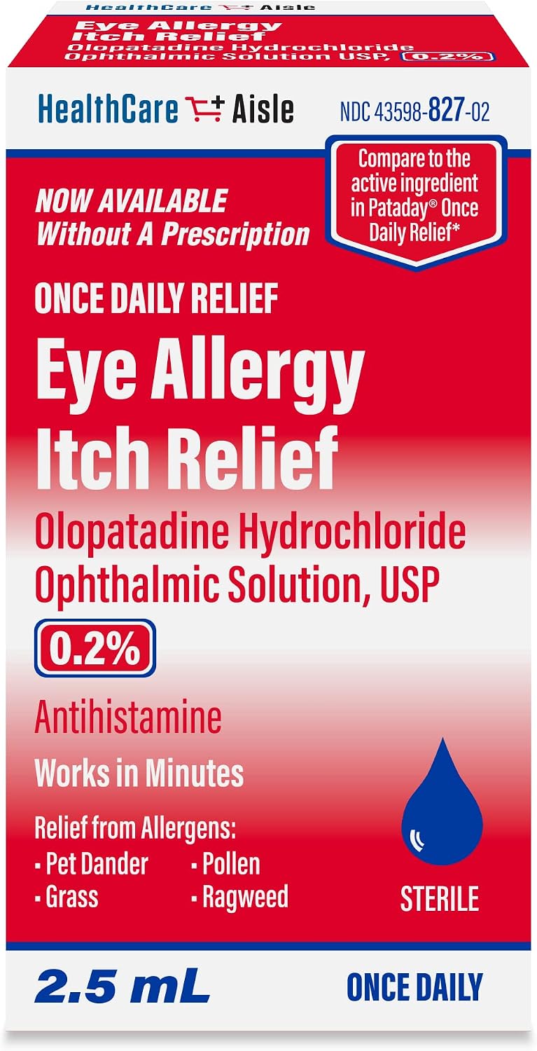 HealthCareAisle Eye Allergy Itch Relief, Olopatadine 0.2%, 2.5mL