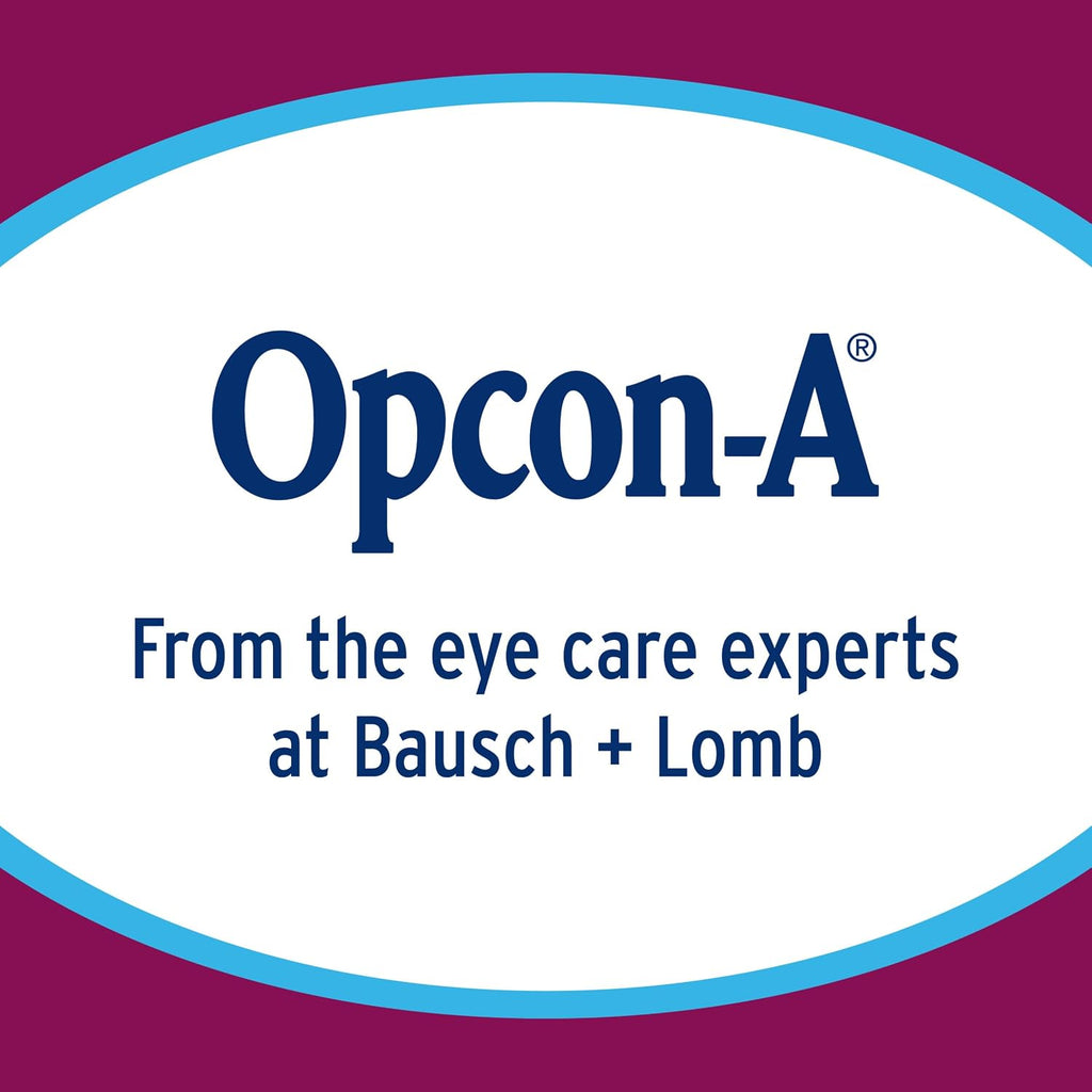 Opcon-A Allergy Eye Drops, Antihistamine and Redness Relief for Itchy, Red Eyes, Soothes Irritation from Pollen, Ragweed, Grass, Animal Hair and Dander Clinically Proven Formula, 0.5 Fl Oz (Pack of 2)