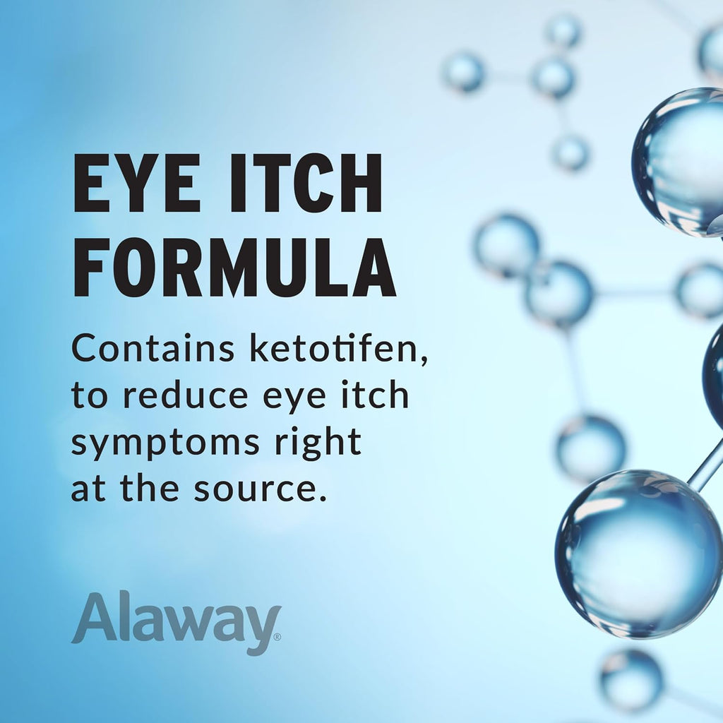 Alaway Antihistamine Eye Drops, 12-Hr Itchy Eye Relief, 0.34 oz 2-Pack