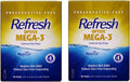 Refresh Optive Mega-3 Preservative-Free Lubricant Eye Drops, 0.01 Fluid Ounce Vials - 30 Count (Pack of 2)