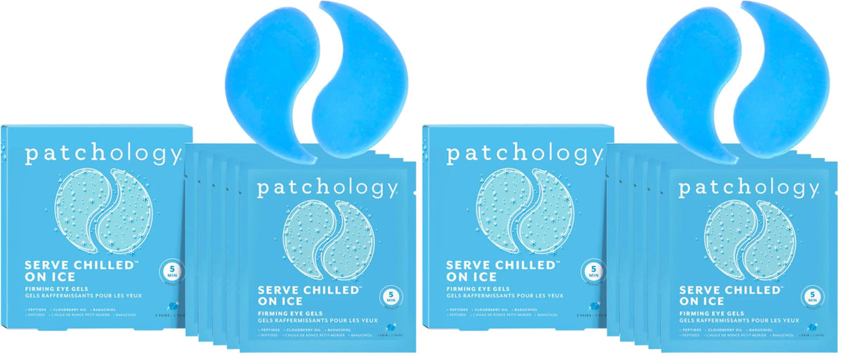 Patchology On Ice Cooling Blue Under Eye Patches For Puffy Eyes | 5 Pairs