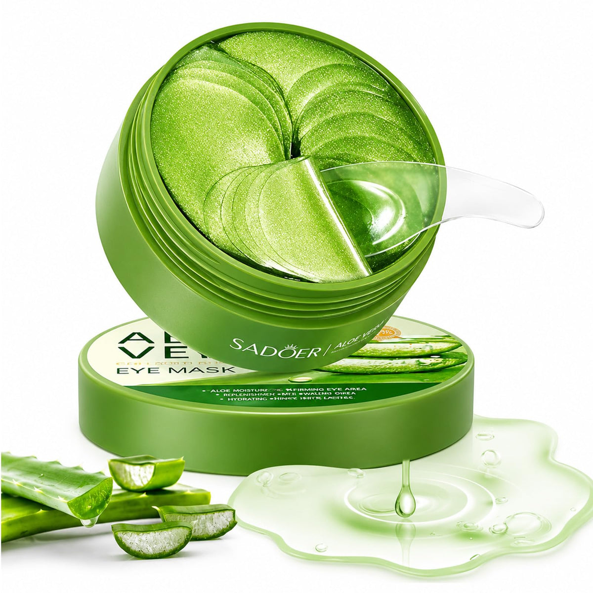firstfly 60 Pcs Avocado Eye Mask, Under Eye Patches for Dark Circles and Puffiness, Moisturizing Nourishing Eye Treatment Mask, Improving Eye Skin Dryness, Fine Lines and Wrinkles