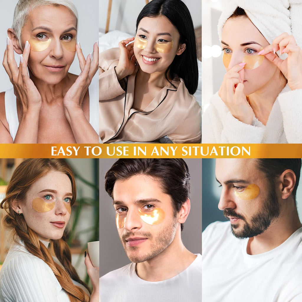 Enaskin Naturals 24K Gold Under Eye Patches for Dark Circles & Puffiness