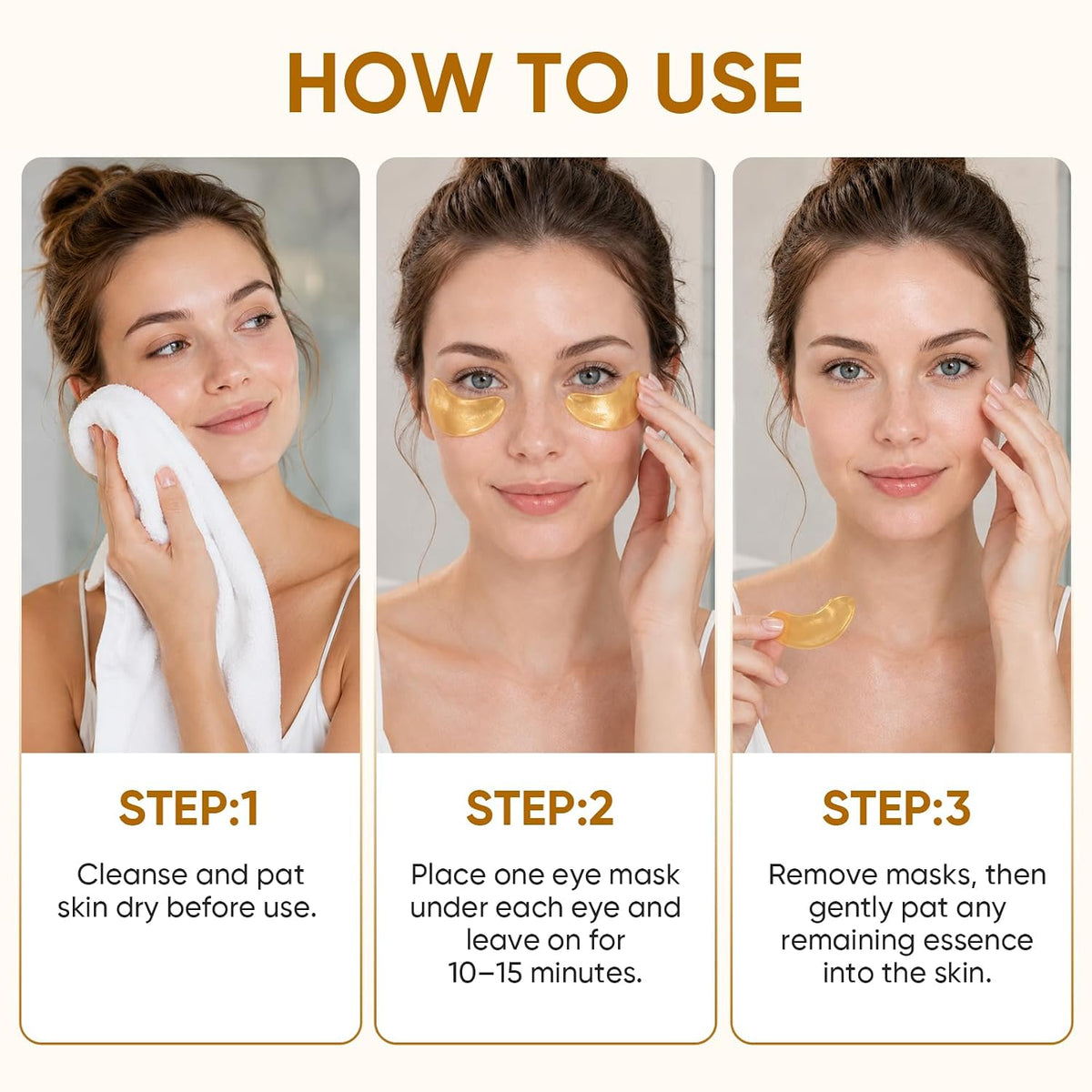 100 Pairs Eye Masks for Dark Circles, Puffy Eyes, Undereye Bags, Wrinkles