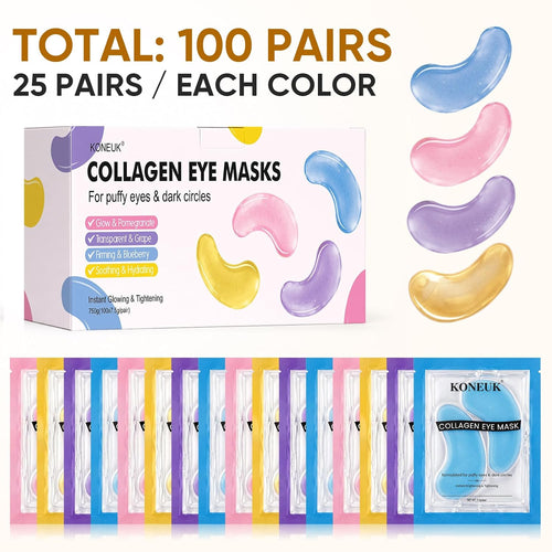 100 Pairs Eye Masks for Dark Circles, Puffy Eyes, Undereye Bags, Wrinkles