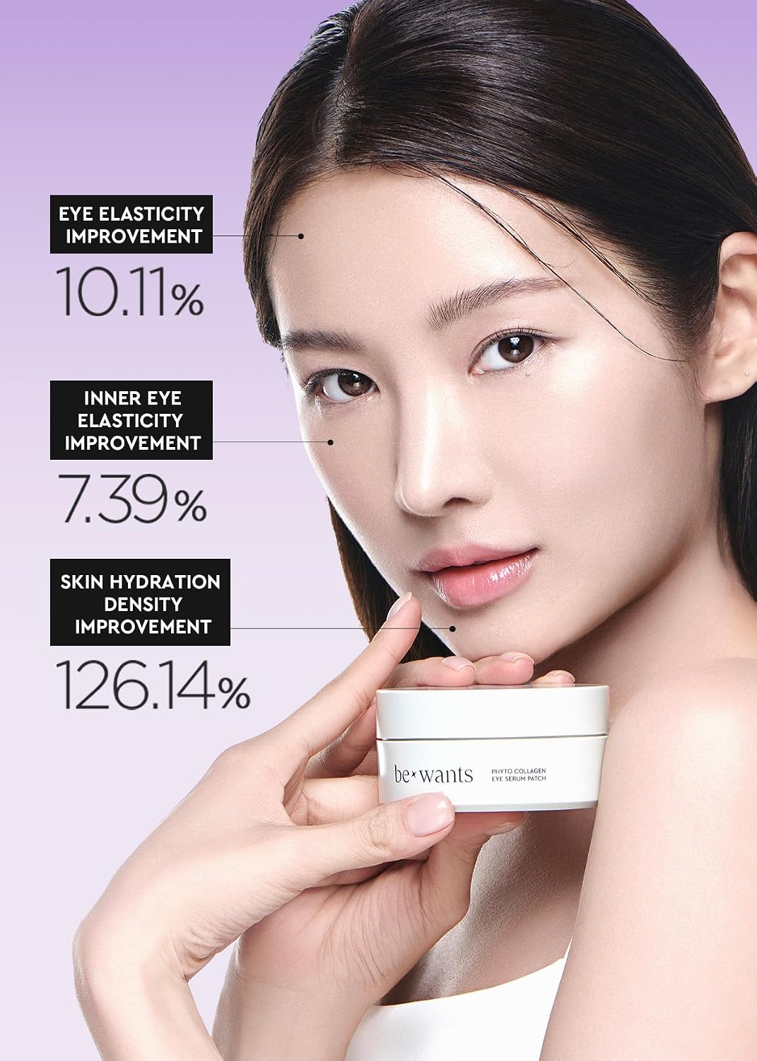 bewants Under Eye Patches for Puffy Eyes, Korean Under Eye Mask with Vegan Collagen and Hyaluronic Acid, Patches for Dark Circles and Cooling, 60 pieces