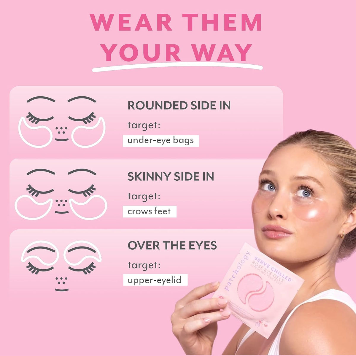 Patchology Rosé Under Eye Patches for Puffy Eyes & Dark Circles | 5pk