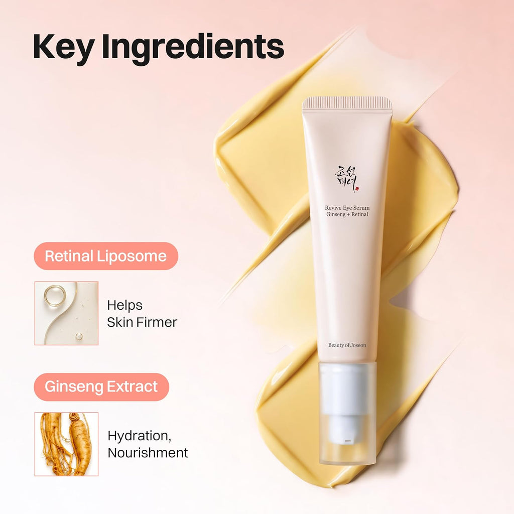 Beauty of Joseon Revive Eye Serum with Retinal Niacinamide Peptide for Face Under Eyes Wrinkles Dark Circles Moisturizer Cream Korean Skincare 30ml, 1.01 fl.oz * 2pack