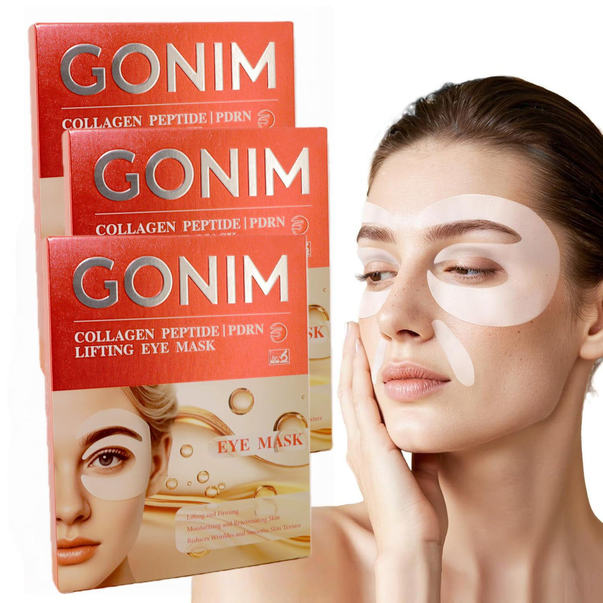 GONIM Under Eye Patches for Puffy Eyes and Dark Circles, Collagen, Eye Mask