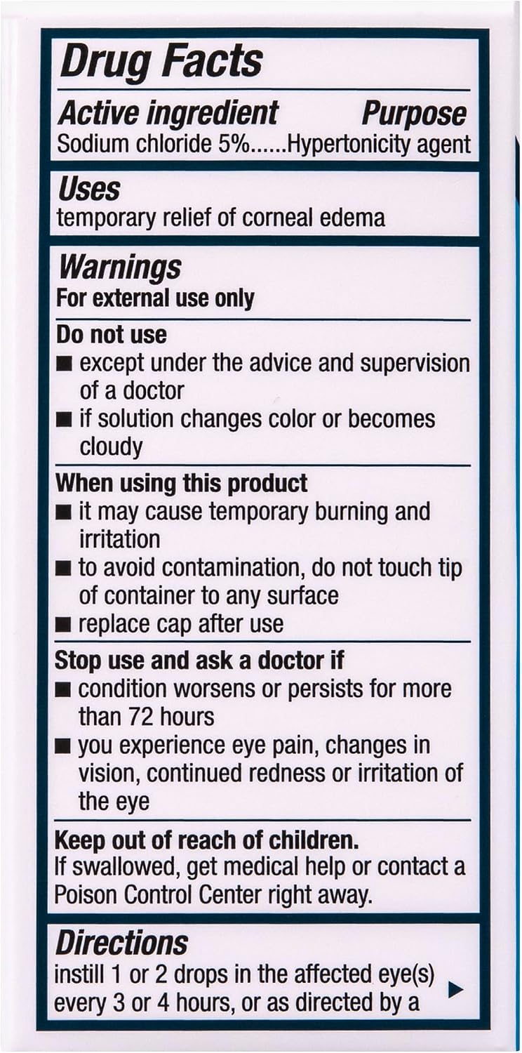 Muro 128, Sodium Chloride Ophthalmic Solution, 0.5 Oz, Eye Drops