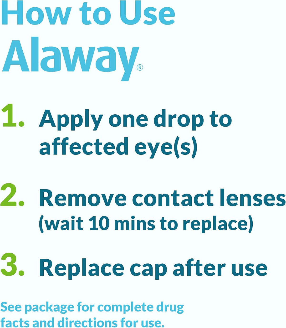 Alaway Antihistamine Eye Drops, 12-Hr Itchy Eye Relief, 0.34 oz 2-Pack