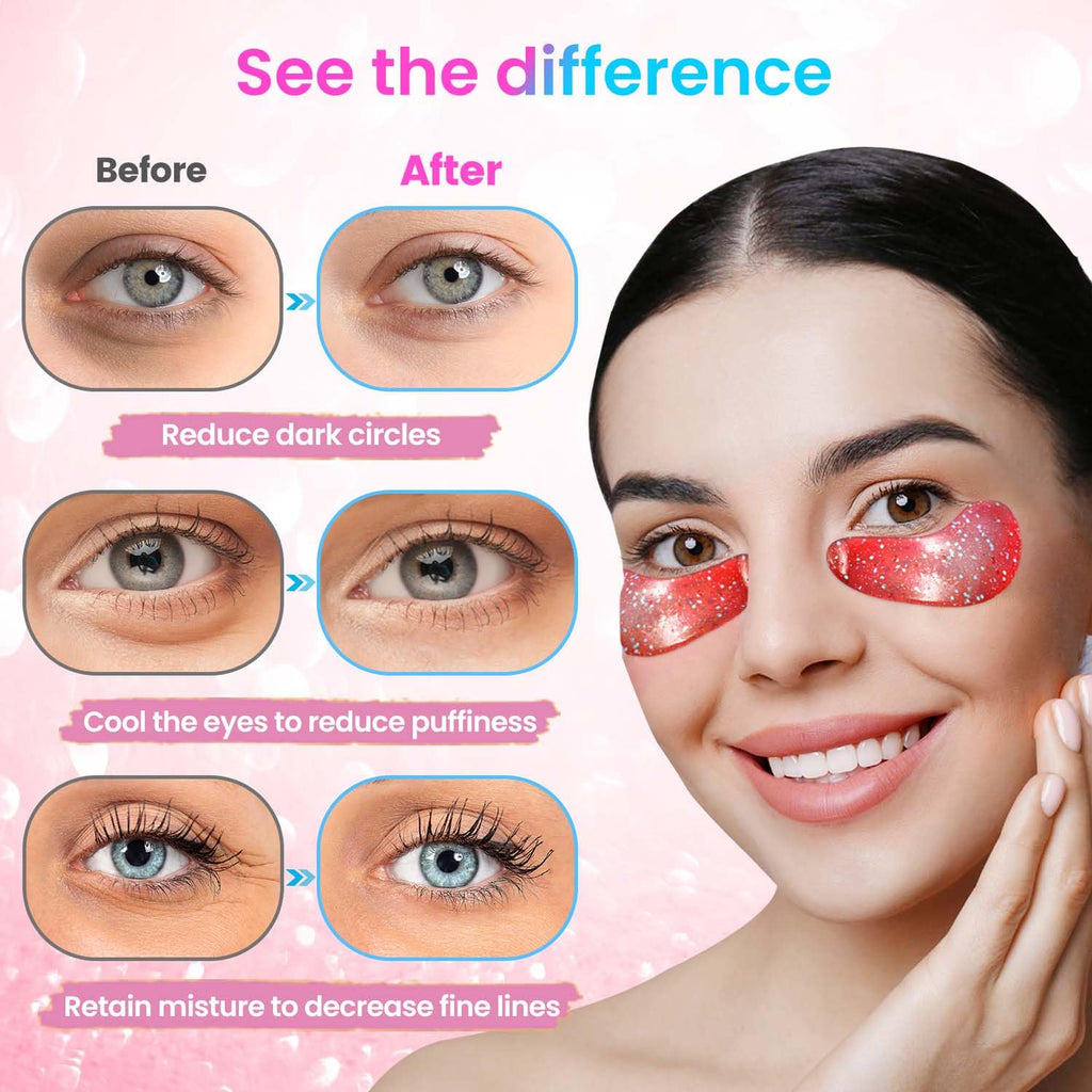 Onespring Eye Masks (48 Pairs) - Face Masks Skincare, Undereye Patches for Puffy Eyes, Dark Circles, Wrinkles, Collagen Eye Gels for Bridesmaid - Gifts for Women, Bachelorette Party Favors