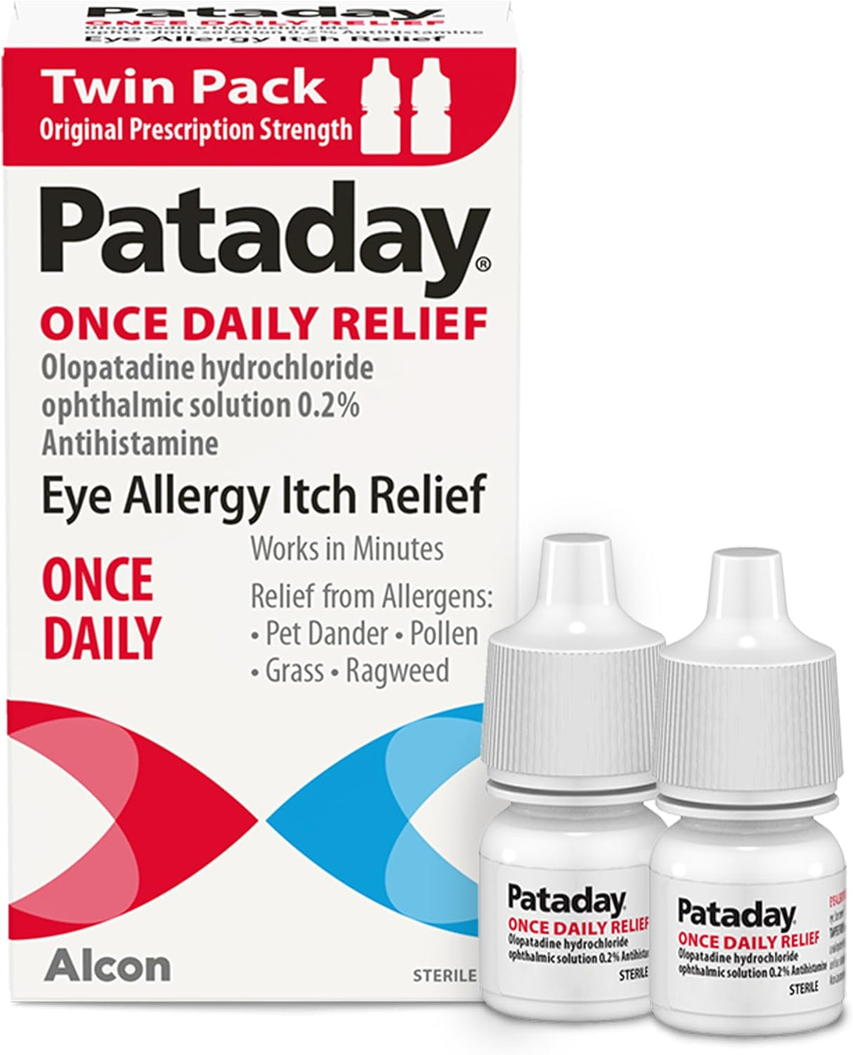 PATADAY Once Daily Allergy Eye Drops for Itchy Eyes, 2.5 ml, Twin Pack
