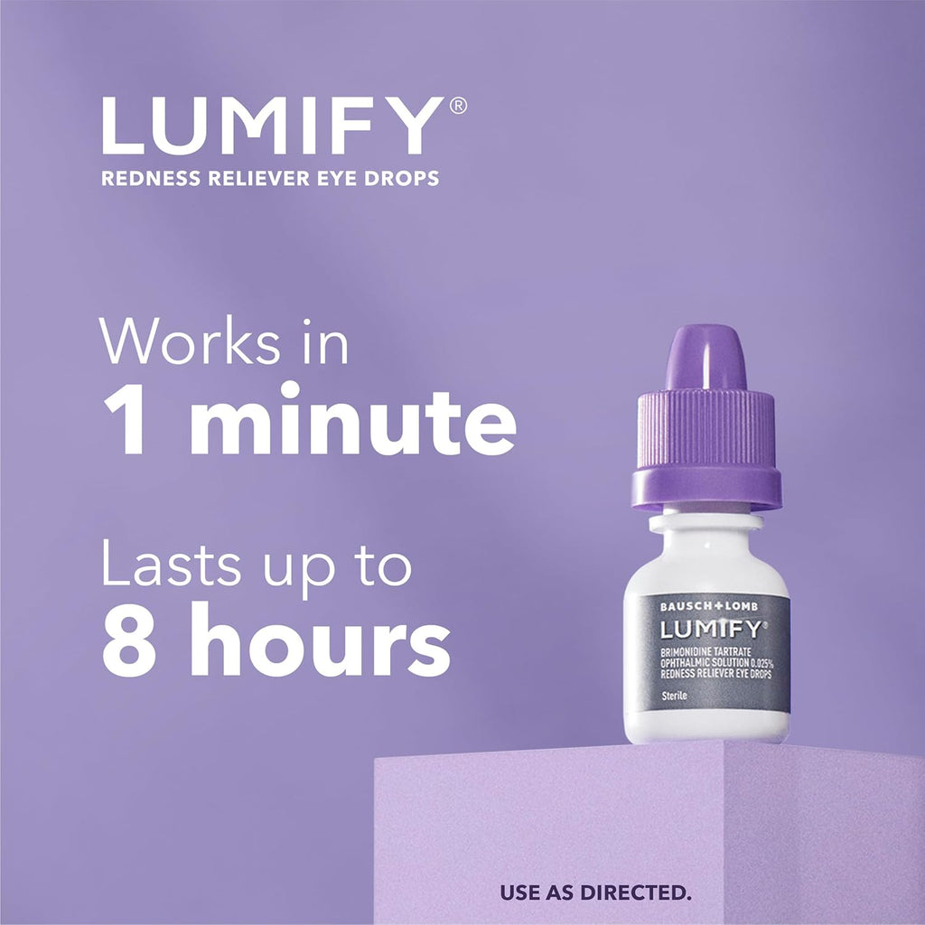 Lumify Redness Relief Eye Drops, Whiter & Brighter Looking Eyes, 0.25 oz