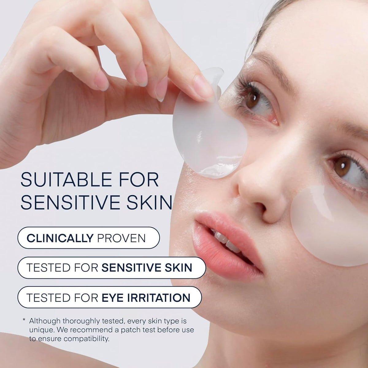 Terez & Honor Under Eye Patches for Dark Circles - 60 Korean Hydrogel Masks for Puffiness, Bags, Wrinkle with Caffeine, Hyaluronic Acid, Niacinamide - Undereye Hydrating & Cooling, Vegan, No Fragrance