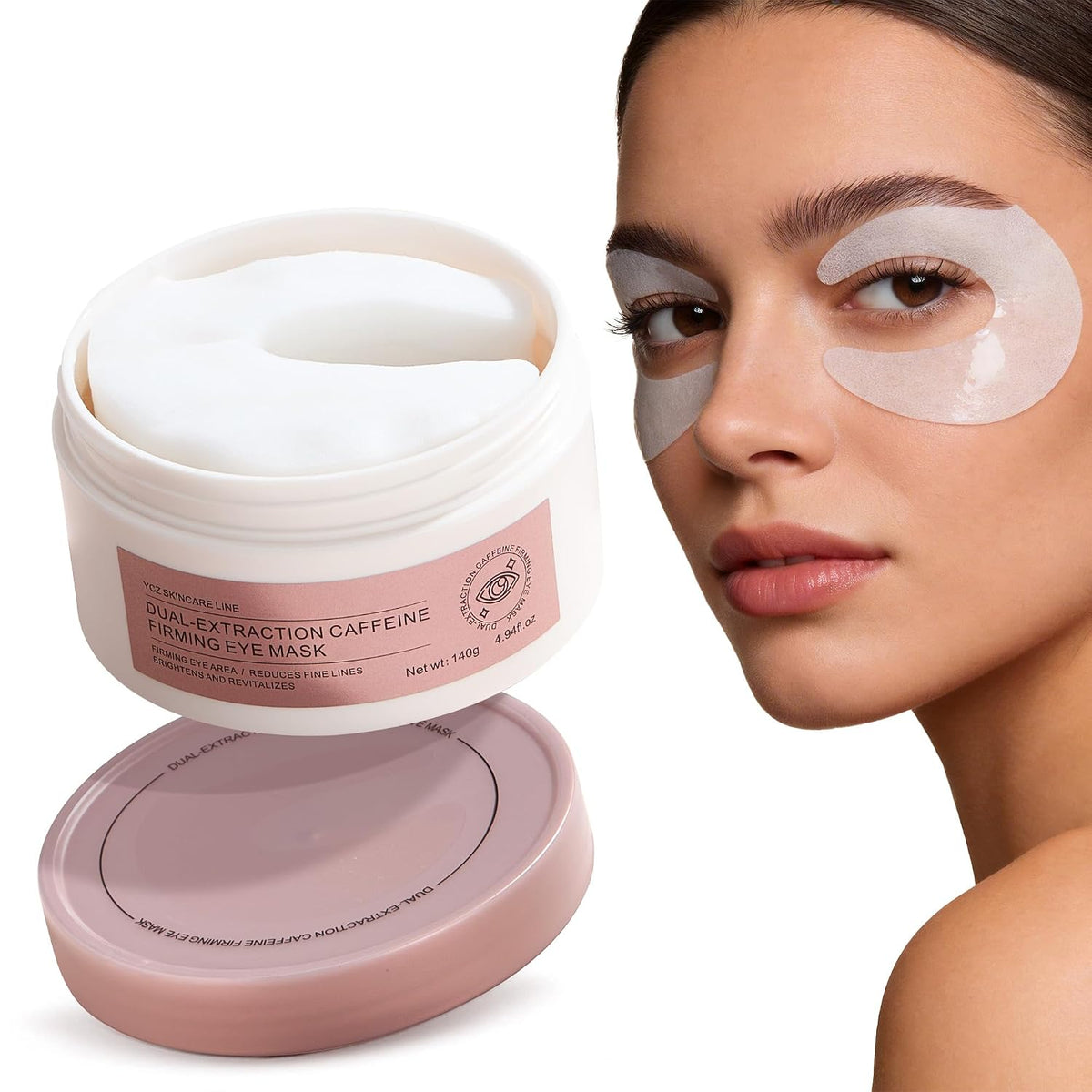Ycz Eye Patches for Puffy Eyes and Dark Circles Contain Caffeine, 60 Ct