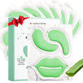 YMEYFAN 20 Pair Under Eye Mask & Lip Mask Skincare Set, Rose Pink Lip Patches & Under Eye Patches for Puffy Eyes, Dark Circles, Dry Lips Lines, Deep Hydrating Moisturizing, Gifts for Mom Women
