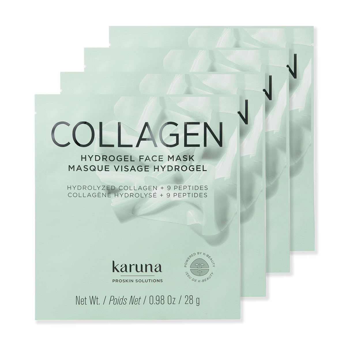Karuna Skin - COLLAGEN Face Mask Sheets, Hydrogel 2-Piece Facial Mask, Age-Defying, Hydrating, Rejuvenating & Moisturizing Skin Care Essential That Targets Fine Lines & Wrinkles, 1 Pack