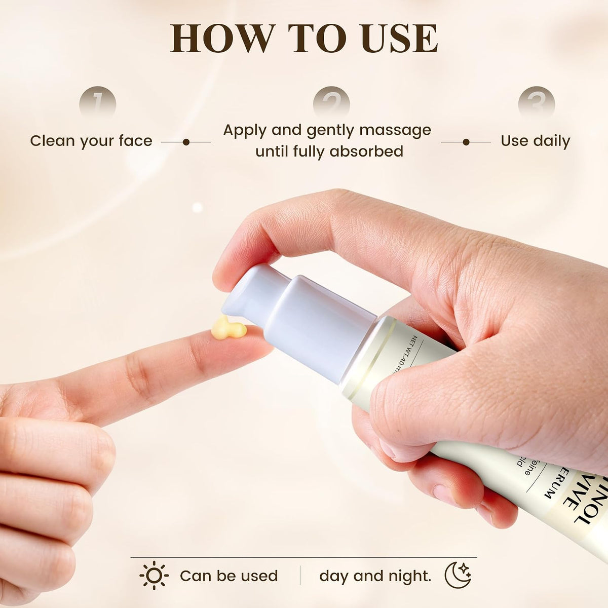 Retinol & Caffeine Eye Serum - Dark Circles Relief & Depuffing Treatment, Hyaluronic Acid + Collagen, Gentle Under Eye Cream for Sensitive Skin, Hydrates & Smooths Fine Lines 40ml, 1.35 fl.oz