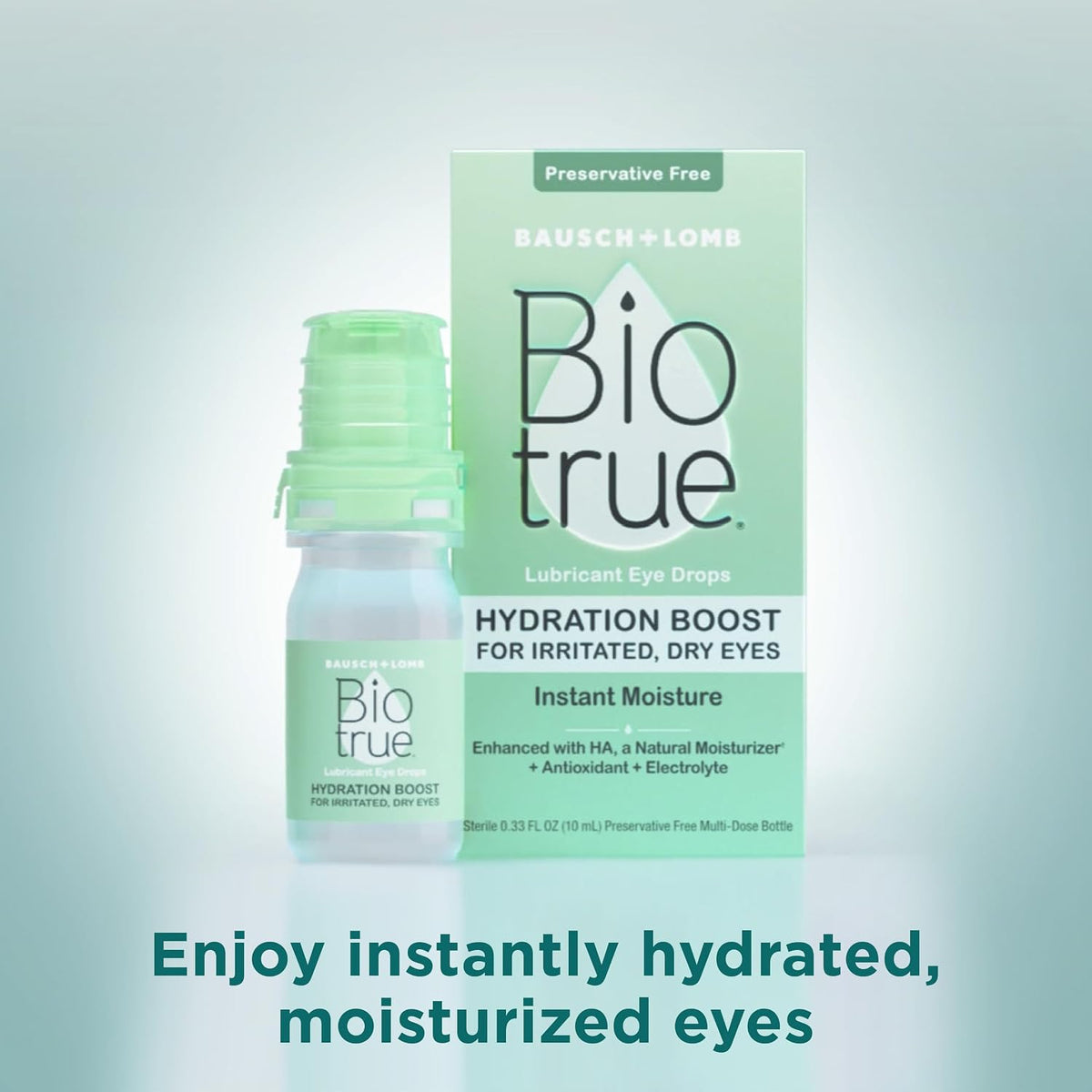 Biotrue Hydration Boost Preservative-Free Lubricant Eye Drops 0.33 Fl oz