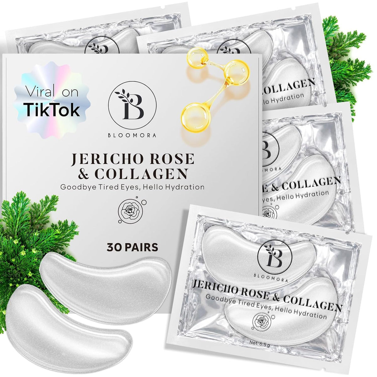 BLOOMORA Variety Under Eye Patches (30 Pairs) - For Dark Circles & Puffiness - Eye Mask for Care