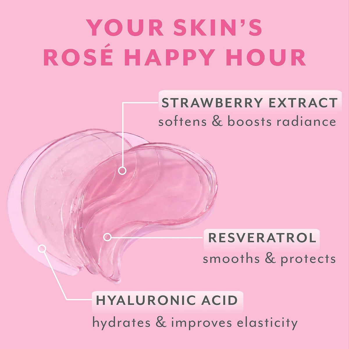Patchology Rosé Under Eye Patches for Puffy Eyes & Dark Circles | 5pk