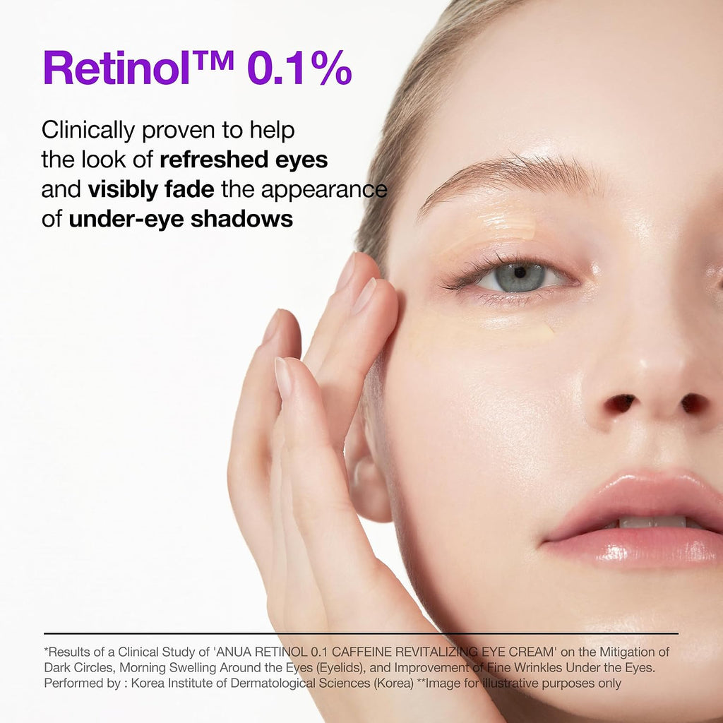 Anua Retinol 0.1 Caffeine Revitalizing Eye Cream, 1.05 fl oz