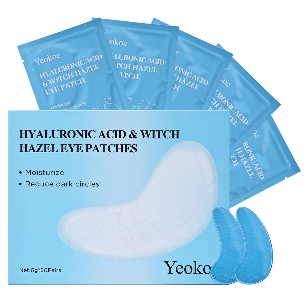 Yeokoe Under Eye Patches for Dark Circles,Eye Mask for Puffy Eyes With Collagen,Retinol,Vitmin C,Hyaluronic Acid and Niacinamide Face Masks Skincare Spa Gifts for Woman 20Pairs
