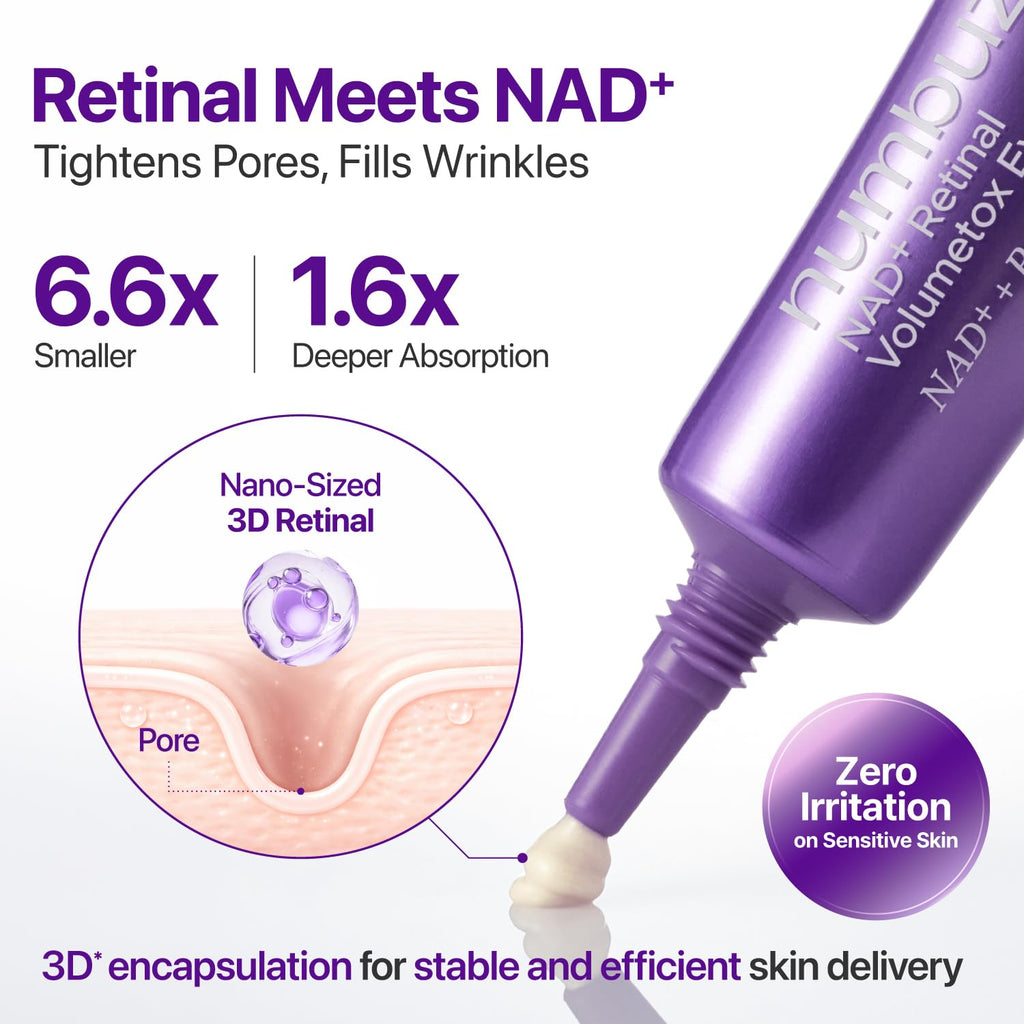 numbuzin No.9 NAD+ Retinal Eye Cream for Anti-Aging, Strawberry Skin, Firmer Skin with Retinoid, Peptides & Niacinamide, Korean Retinal, Multi-Use Eye Cream 0.67 fl. oz