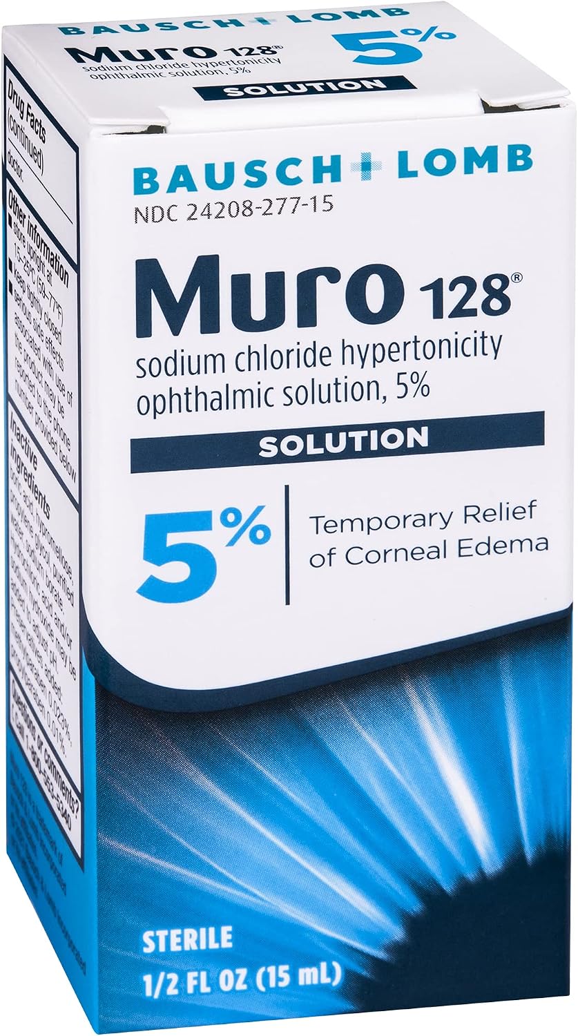 Muro 128, Sodium Chloride Ophthalmic Solution, 0.5 Oz, Eye Drops