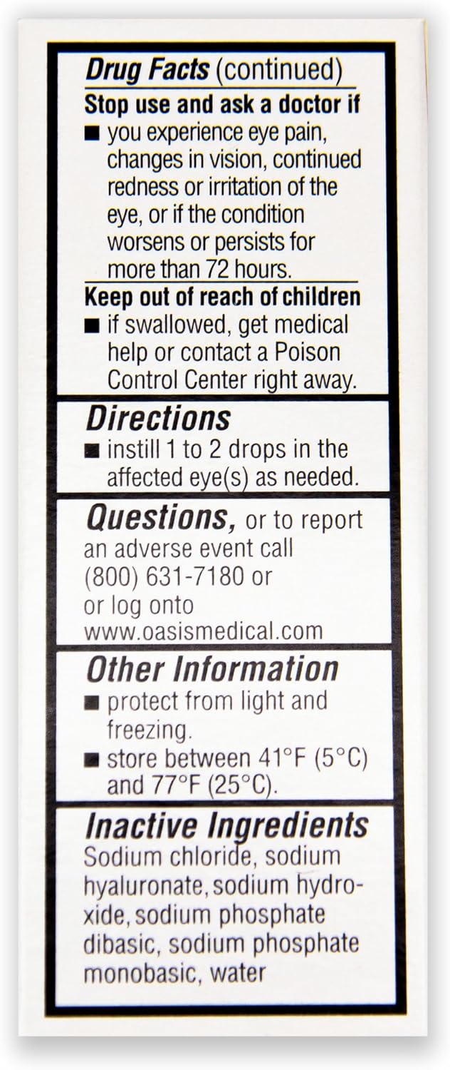 Oasis TEARS PF Plus Preservative Free Artificial Tears Eye Drops - 10mL