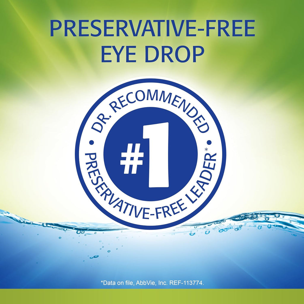 REFRESH RELIEVA PF Preservative-Free Artificial Tears Lubricant Eye Drops, 0.33 fl oz (10 mL), 1 Count