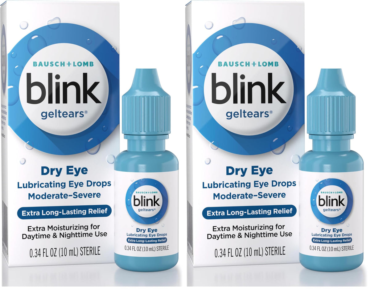 Blink GelTears Lubricating Drops Severe Dry Eye Symptom Relief, 0.34FlOz