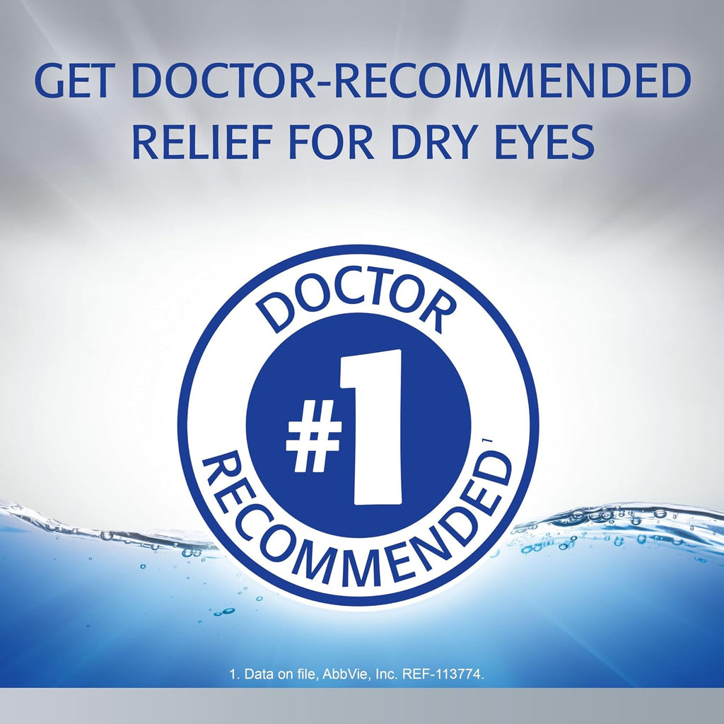 REFRESH OPTIVE Advanced Lubricant Eye Drops Artificial Tears, 2x0.33 Fl oz (20 mL), 2 Count