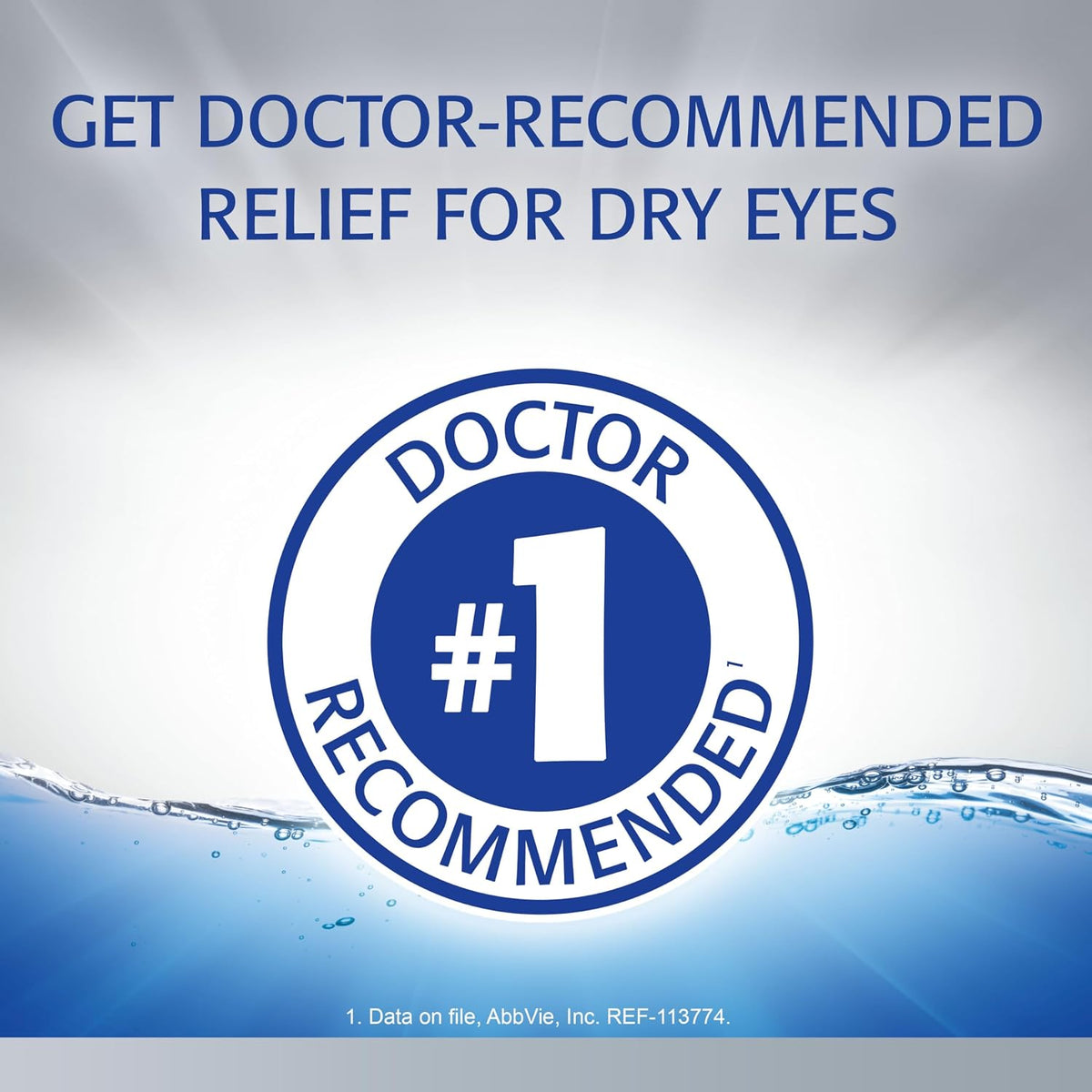 REFRESH OPTIVE Advanced Lubricant Eye Drops Artificial Tears, 2x0.33 Fl oz (20 mL), 2 Count
