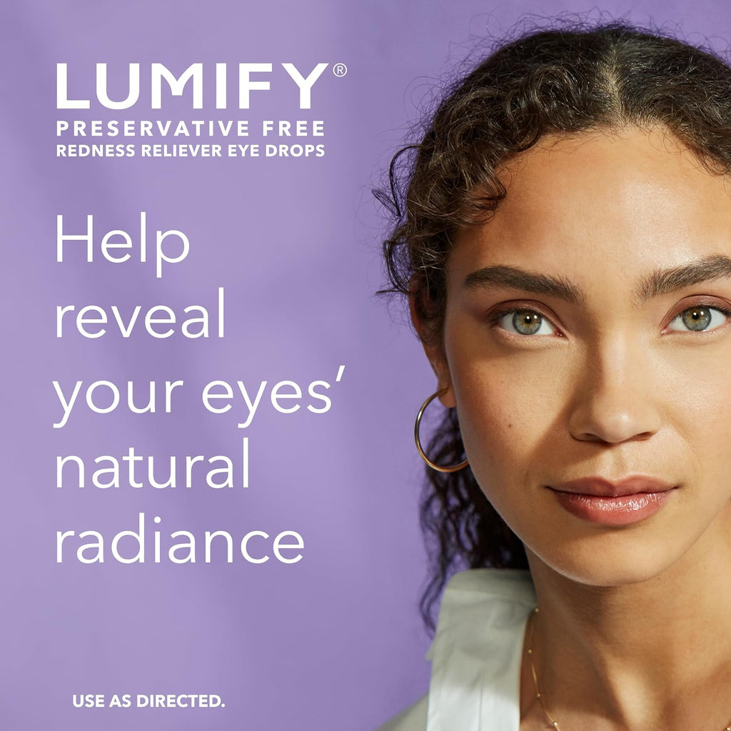 Lumify Preservative Free Eye Drops Redness Relief, Sensitive Eyes, 20 Vials