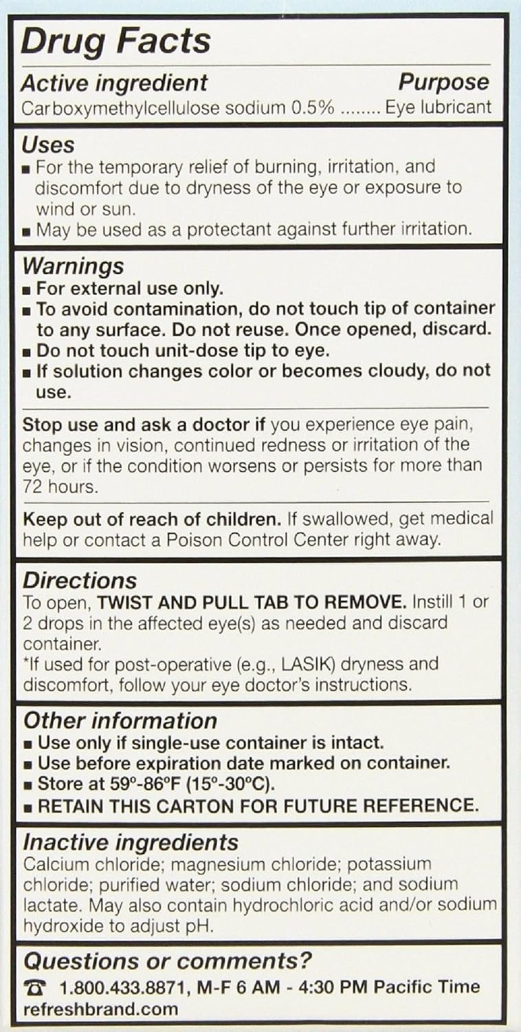 Allergan Refresh Plus Lubricant Eye Drops Single-Use Vials - LargerSize 2Pack (100 ct )