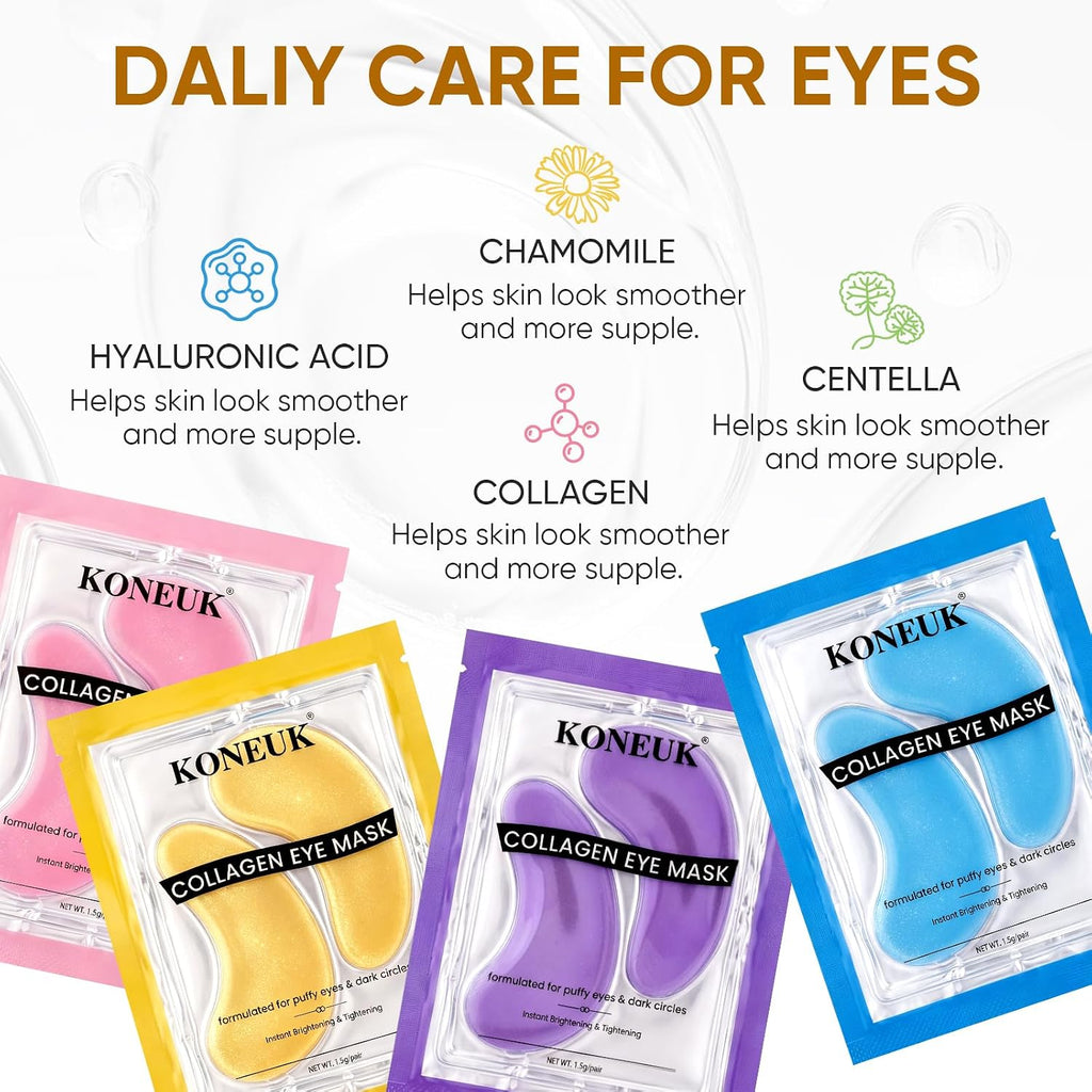 100 Pairs Eye Masks for Dark Circles, Puffy Eyes, Undereye Bags, Wrinkles
