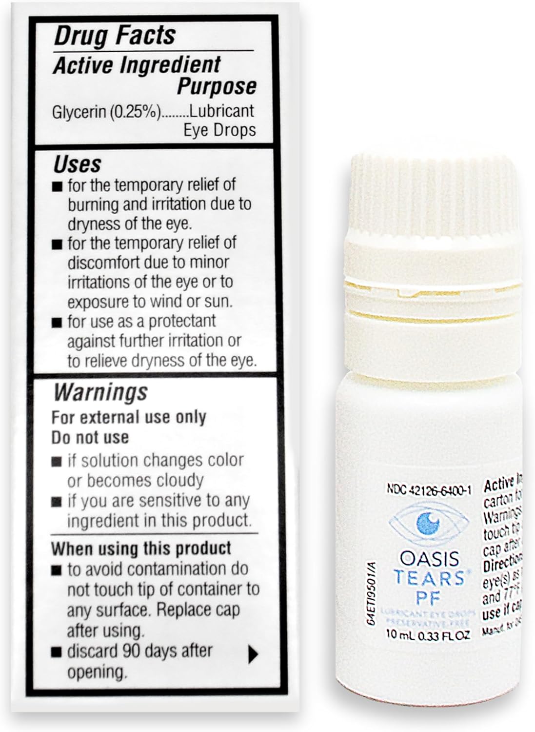 Oasis TEARS PF Preservative Free Artificial Tears Eye Drops - 10mL