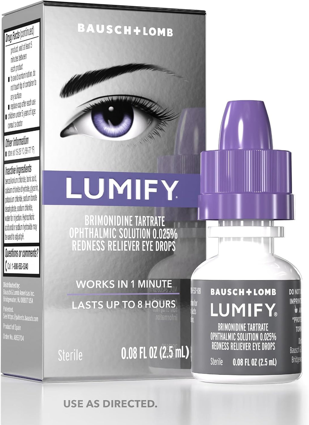 LUMIFY Redness Reliever Eye Drops 0.08 fl oz (2.5 mL) - Pack of 6