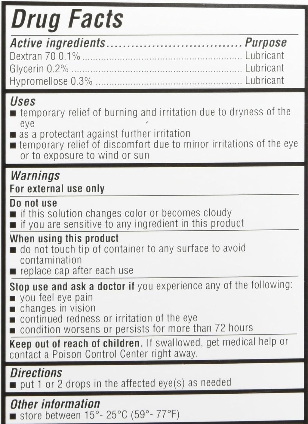 Genteal Tears Moderate Lubricant Eye Drops, 15 mL, Twin Pack