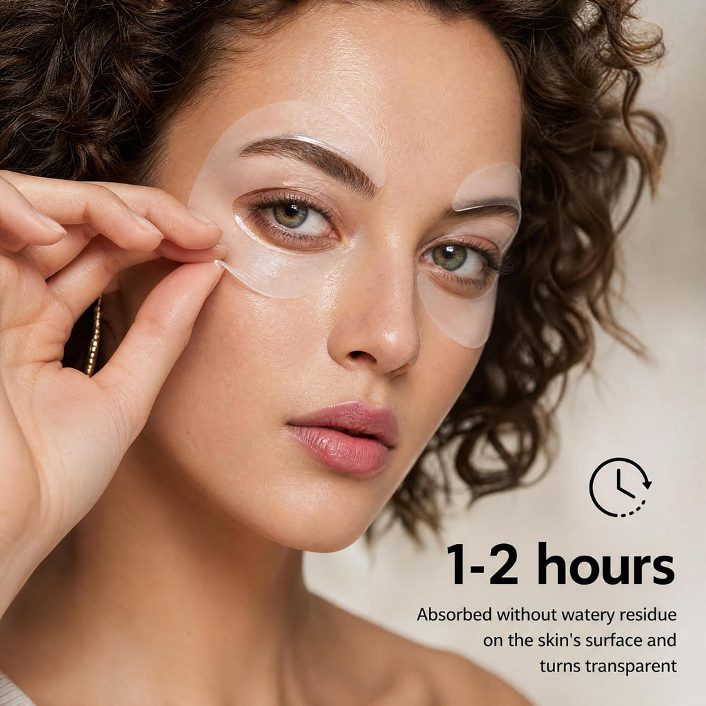 Novoy 15 Pairs Bio-Collagen Real Deep Eye Patches - 6-in-1 Retinol Overnight Eye Patches for Dark Circles, Puffiness & Wrinkles | 2% Caffeine+Hyaluronic+Niacinamide, Korean Popular Eye Mask - ROSE