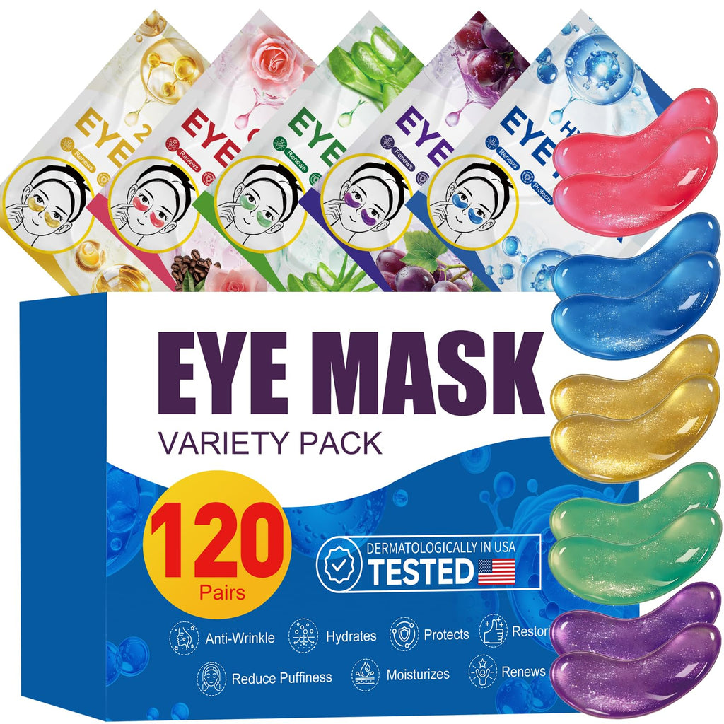 120 Pairs Under Eye Patches,Hydrating Eye Mask For Puffy Eyes &Dark Circles
