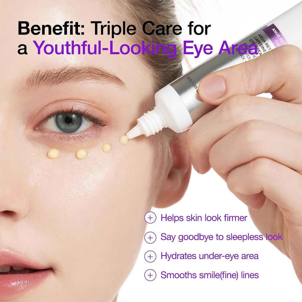 Anua Retinol 0.1 Caffeine Revitalizing Eye Cream, 1.05 fl oz