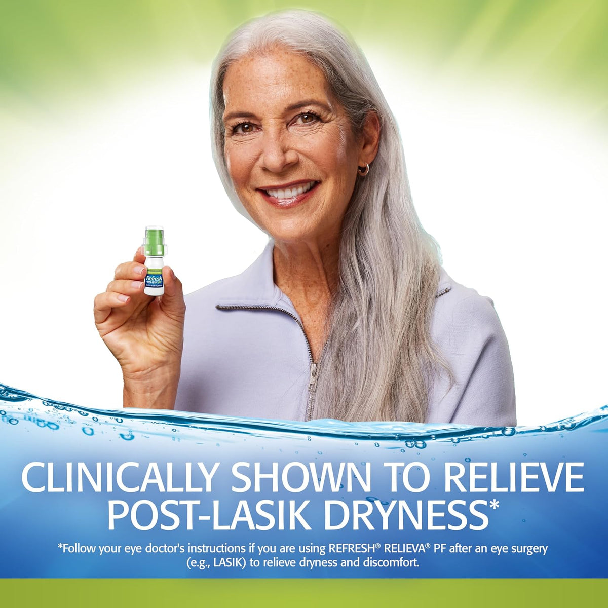 REFRESH RELIEVA PF Preservative-Free Artificial Tears Lubricant Eye Drops, 0.33 fl oz (10 mL), 1 Count