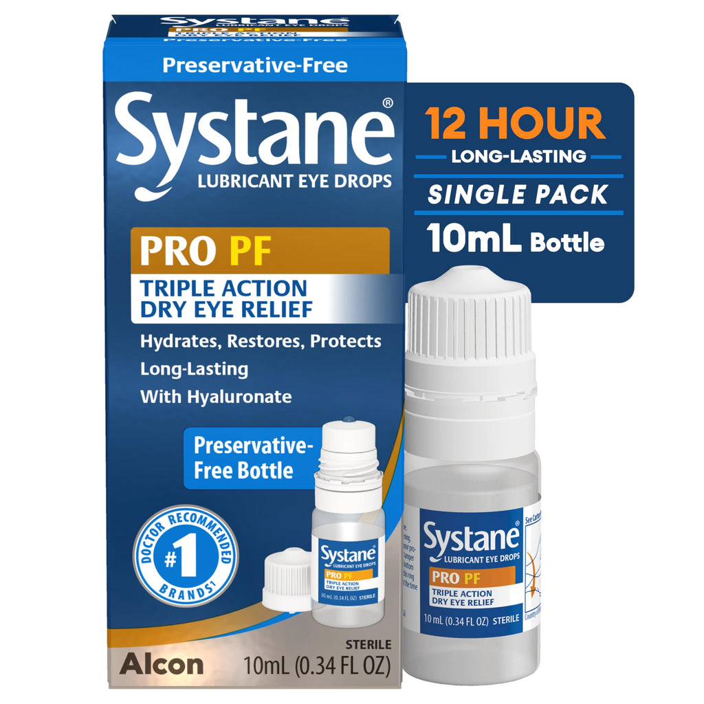 Systane PRO PF Lubricating Eye Drops for Dry Eyes, 0.34 Fl Oz