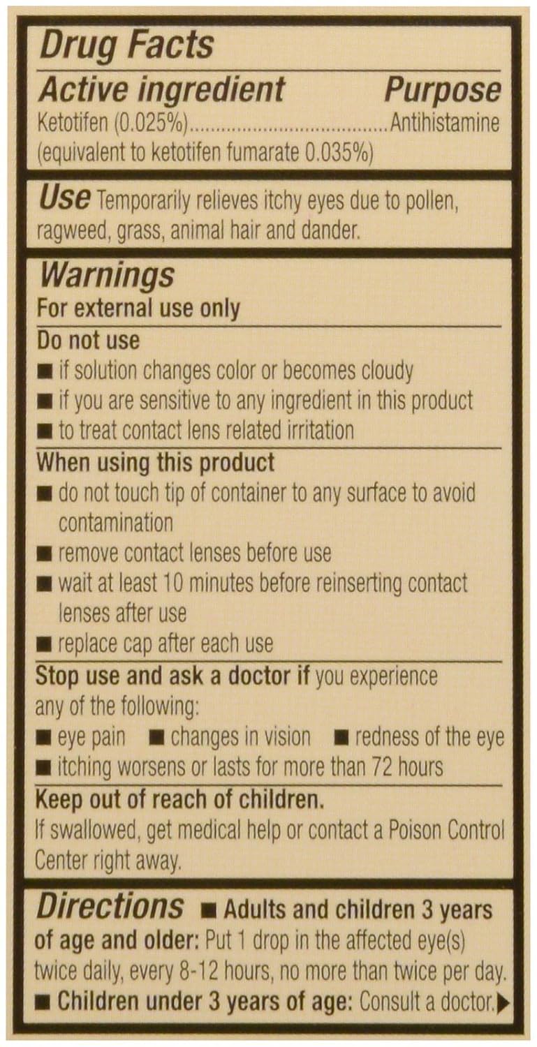 Zaditor Systane Eye Itch Relief Antihistamine Eye Drops, 5 mL