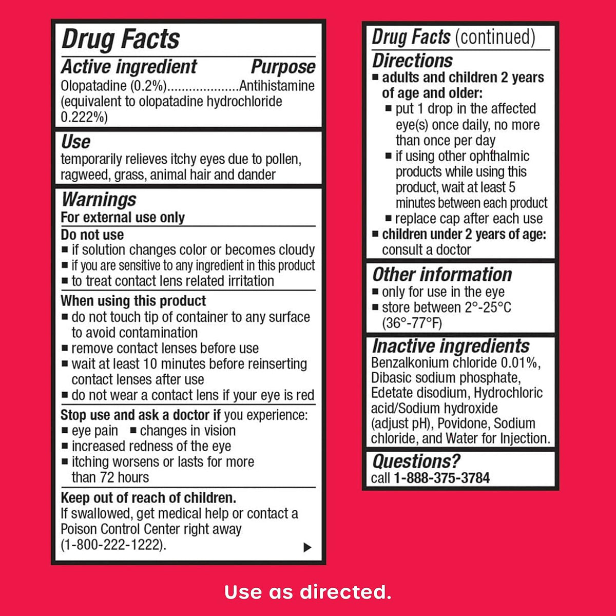 HealthCareAisle Eye Allergy Itch Relief, Olopatadine 0.2%, 2.5mL